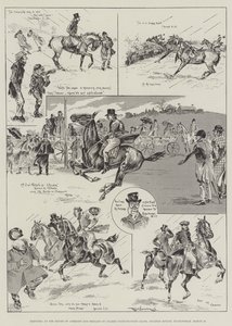 Sketches at the House of Commons and Brigade of Guards Point-to-Point Races, Bourton Estate, Buckingham, 26 March by Ralph Cleaver