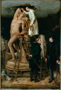 John Graham Lough in His Studio by Ralph Hedley