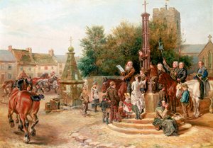 Proclaiming Stagshaw Fair at Corbridge