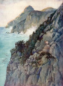 Illustration for Robinson Crusoe by Daniel Defoe by Ralph Noel Pocock