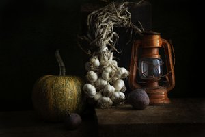 Rustic Harvest Still Life by Ramiz Sahin