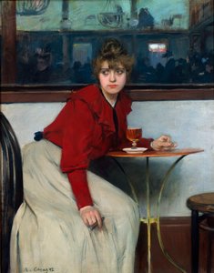At the Moulin de la Galette or La Madeleine by Ramon Casas i Carbo