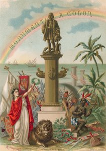 Frontispiece to book on Columbus by Ramon Puiggari