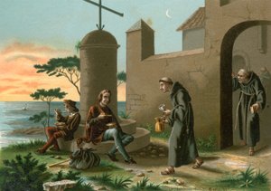 The arrival of Columbus at La Rabida by Ramon Puiggari