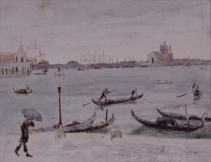 The Customs House and the Church of San Giorgio, Venice, Seen from the Piazzetta