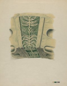 Keystone in Arch at San Juan Capistrano Mission by Randolph F. Miller
