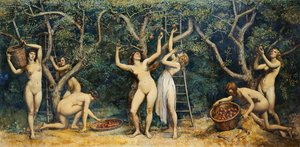 Nymphs Collecting Apples