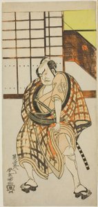 The Actor Nakamura Sukegoro II as Sasano Sangobei in Part Two of the Play Green Willow Soga of Erotic Design, Performed at the Nakamura Theater in the Second Month, 1775