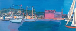 Boats, Sea, Little Flags, Houses, Little Port, Dock, Sails by Raoul Dufy