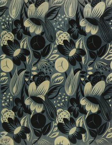 Flowers on Blue Background