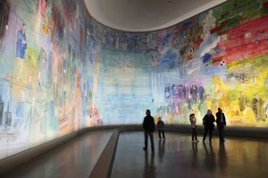 The Electricity Fairy, in the Dufy room of the Museum of Modern Art of the City of Paris, Avenue du President Wilson, Paris 75016. Architecture by Jean-Claude Dondel, Andre Aubert, Paul Viard and Marcel Dastugue