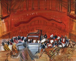 Red Orchestra with Timpanist by Raoul Dufy