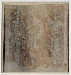 Aeneas escorted by Dido, study for the border scene of the 
