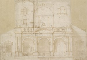 Architectural Design (Villa Madama) by Raphael