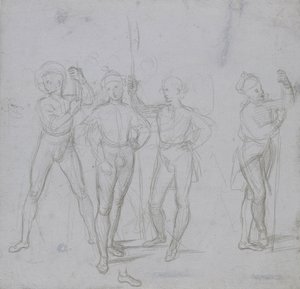 Group of four standing Soldiers by Raphael