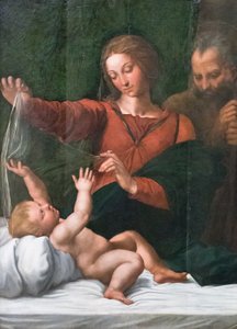Holy Family, Also Known as Madonna del Popolo, Madonna di Loreto or Madonna del Velo