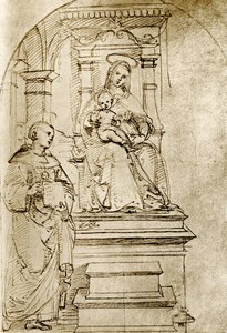 Enthroned Madonna by Raffaello Sanzio Raphael