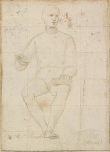 Study of a Seated Man by Raphael