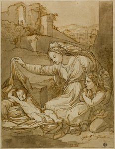 Virgin and Sleeping Christ Child with the Infant John the Baptist by Raphael