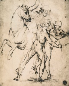 Male Nudes with a Horse by Raffaello Sanzio Raphael