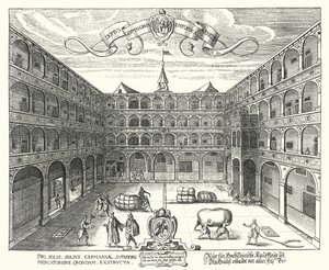 The Fondaco dei Tedeschi, Headquarters of German Merchants in Venice by Raphael Custos