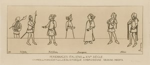 Italian characters from the 14th century by Raphael Jacquemin