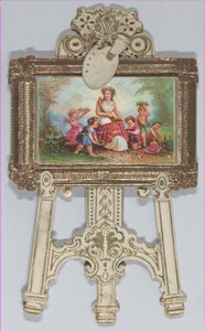 Valentine - Standing easel, chromolithographed family, 1873 by Raphael Tuck and Sons