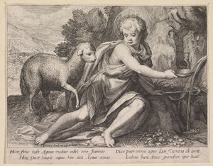 John the Baptist as a Youth by a Spring by Raphaël Sadeler (I)