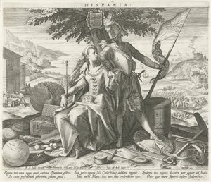 Spain with Juno and Mars by Raphaël Sadeler (I)