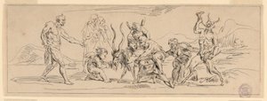 Bacchanalia with a Goat by Raymond Lafage