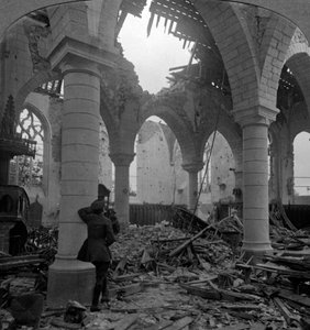 Church in Ruins, Richebourg, France, World War I