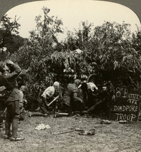 Gunners wearing gas masks, World War I by Realistic Travels Publishers