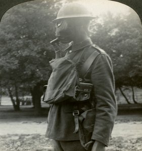 Infantry Fitted with the Latest Gas Masks and Steel Helmets, World War I, 1915-1918 by Realistic Travels Publishers