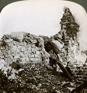 Knocked Out German Machine Gun Position, Monchy, Battle of Arras, World War I, 1917-1918