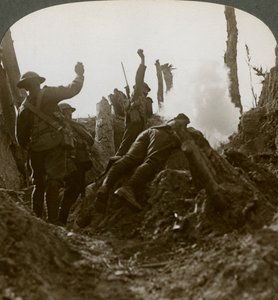 North Country troops bombing a German machine gun position, Polygon Wood by Realistic Travels Publishers