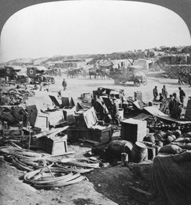 Supplies landed at Suvla Bay, Turkey, Gallipoli landings, World War I