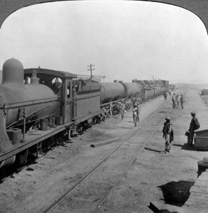Trainload of armoured cars, South West Africa, World War I, 1914-1918