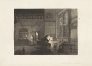 Interior with Figures by Candlelight by Reinier Craeyvanger