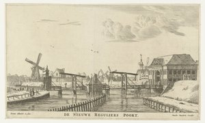 View of the Third Regulierspoort in Amsterdam