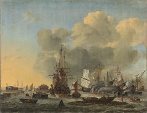 The Caulking of Ships at the Bothuisje on Het IJ in Amsterdam