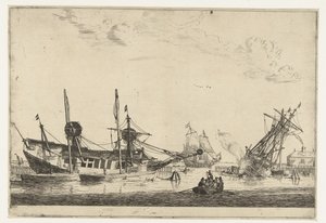 Two Keeled Sailing Ships Thirteen Scenes with Ships (series title)