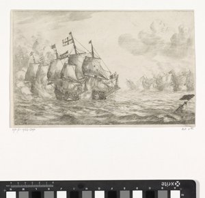 Sea Battle (series title: New Naval Battles) by Reinier Nooms