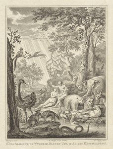 Adam and Eve in Paradise by Reinier Vinkeles (I)