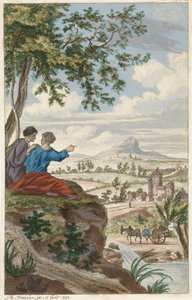 Figures Looking Out Over a Landscape by Reinier Vinkeles (I)