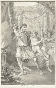 Lucius Aemilius Sejanus Saves the Life of Tiberius by Reinier Vinkeles (I)