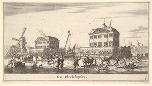 Winter Scene at the Blockhouse in Amsterdam, 17th Century by Reinier Zeeman