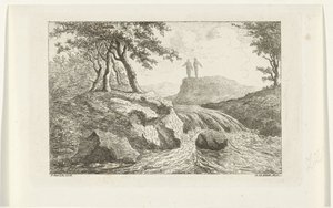 Landscape with Waterfall by Reinierus Albertus Ludovicus baron van Isendoorn à Blois