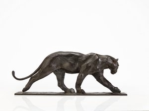 Panther walking, rear leg raised by Rembrandt Bugatti