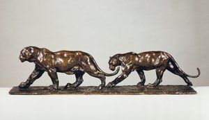 Two Jaguars by Rembrandt Bugatti
