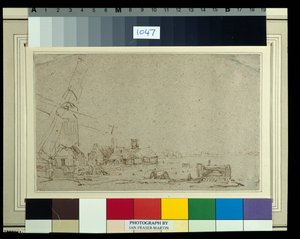A Windmill and a Group of Houses, c.1652-53